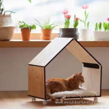 practical simplicity indoor assemble large canvas solid wood living room balcony wooden cat pet Detachable house